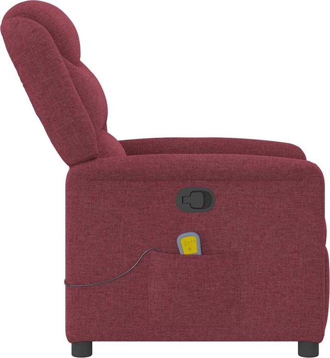 Produktbild VidaXL Massagesessel Weinrot Stoff Massage TV-Sessel