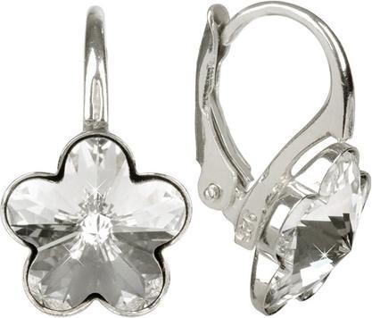 Levien GirlÂ's Silver Flower Crystal Earrings