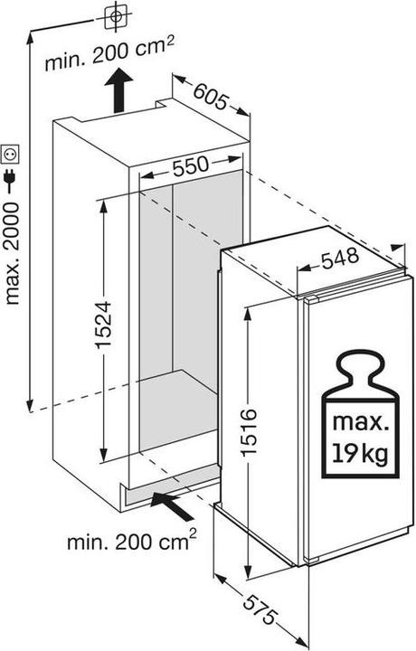 Produktbild Liebherr Liebherr-Integrierbarer Kühlschrank mit BioFresh-IKBc 2854-26-091602051 (262 l)