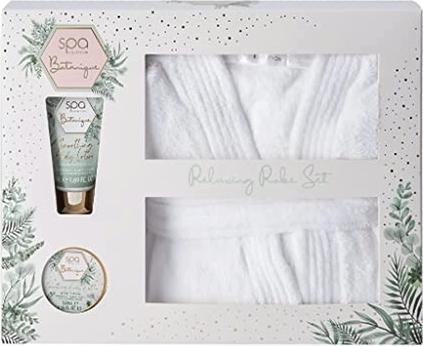 Immagine prodotto Style Set regalo accappatoio rilassante Grace Spa Botanique con burro per il corpo, lozione per il corpo (Set per la cura del corpo)
