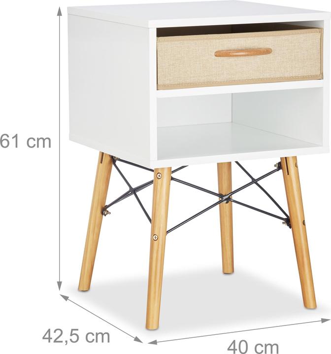 Actual product image Relaxdays Bedside table 2 (40 x 42 x 61 cm)