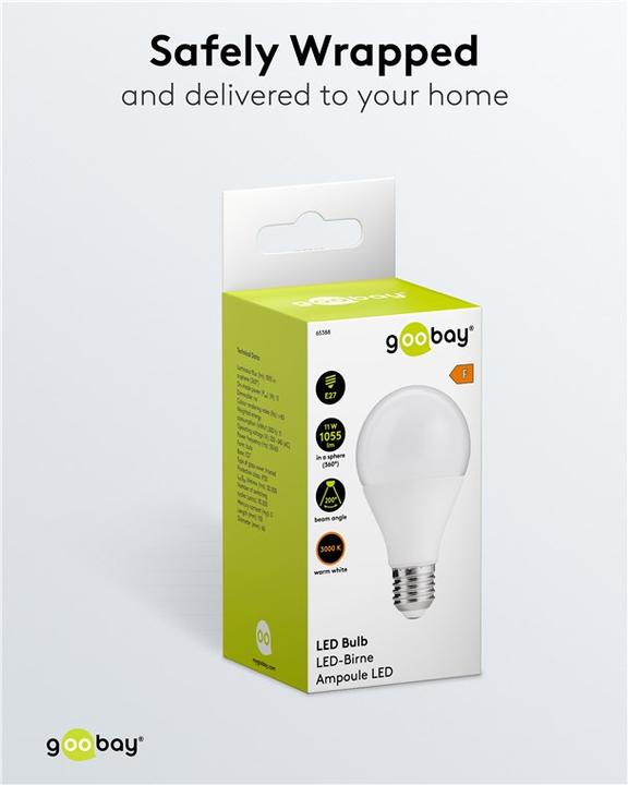 Produktbild Goobay Birne (E27, 11 W, 1055 lm, 1 x, F)