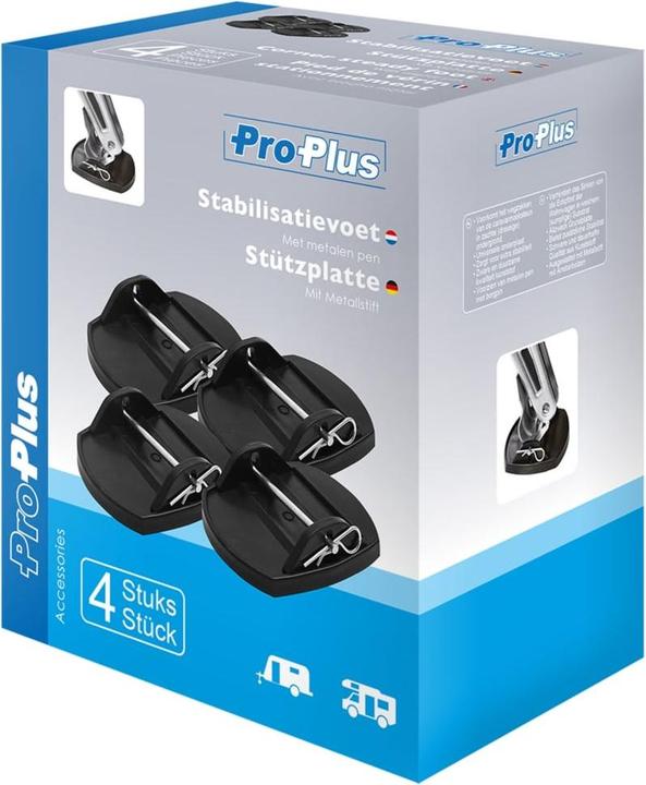 Immagine prodotto ProPlus Piastre di supporto con perno metallico Set di 4 pezzi