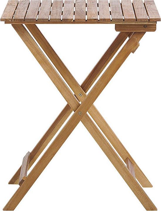 Immagine prodotto Beliani Set da balcone in legno di acacia marrone chiaro a 2 posti TERNI (58 cm)