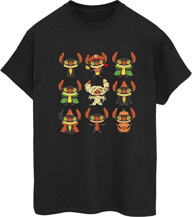Actual product image Disney Womens/Ladies Lilo & Stitch Halloween Costumes Cotton Boyfriend T-Shirt (L)
