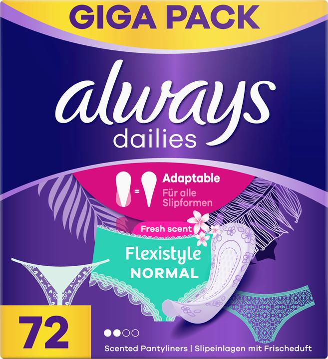 Produktbild Always Dailies Flexistyle (72 x, Slipeinlagen)