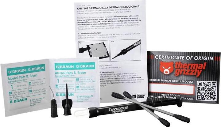 Actual product image Thermal Grizzly Conductonaut Extreme (73 W/m K, 1 g)