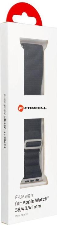 Actual product image Forcell Strap F-DESIGN FA13 strap for APPLE Watch 38 / 40 / 41 mm black (Polyester)