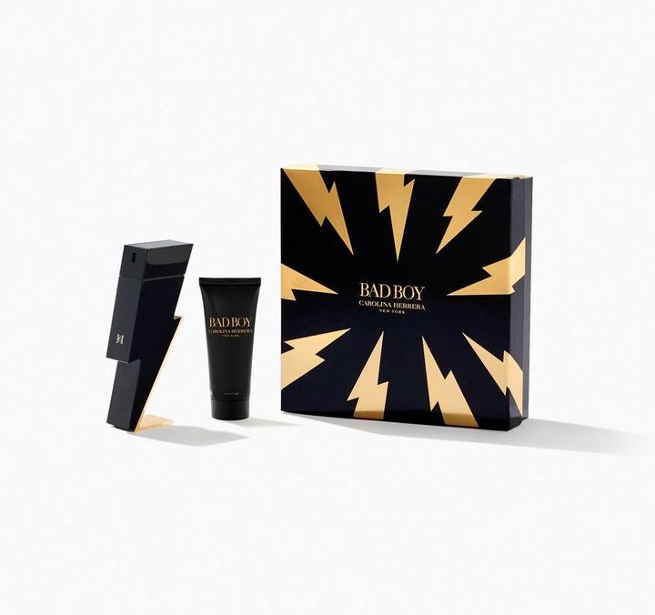 Image du produit Carolina Herrera Bad Boy 2 Piece Gift Set : Eau De Toilette 100ml - Shower Gel 100ml (Set soin capillaire)
