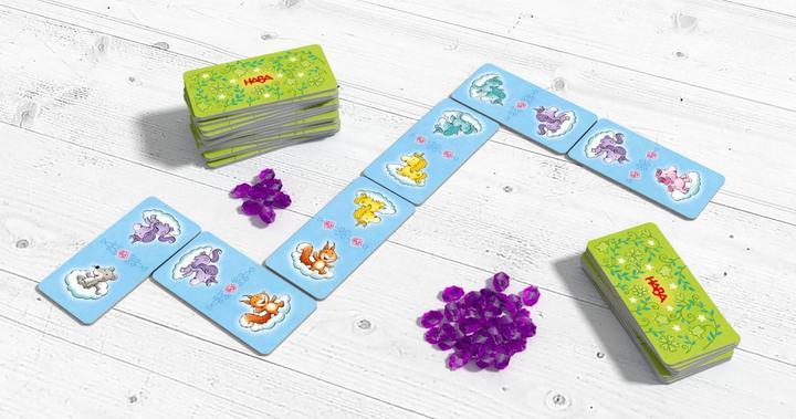 Actual product image Haba Unicorn glitter happiness game collection (English, German, Italian, French)