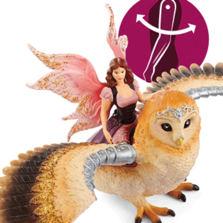 Produktbild Schleich Elfe auf Glitzer-Eule