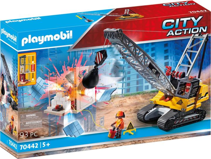Playmobil 70442 Excavateur à câble avec élément de construction (70442, Playmobil City Action)