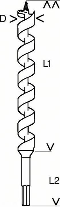 Actual product image Bosch Professional Zubehör PRO Wood Wood auger bit, 28 x 470 x 600 mm (28 mm)