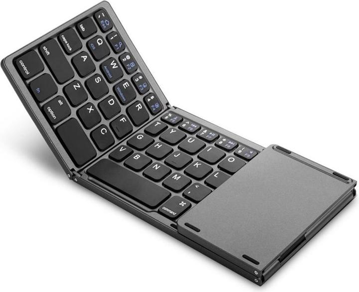 Produktbild Apfelkiste Faltbare Mini Bluetooth Tastatur Keyboard (QWERTY) mit Touchpad (US, Kabelgebunden)
