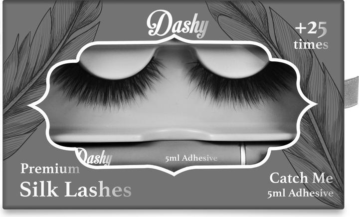 Dashy Premium Silk Lashes + 5 ml Adhesive Catch Me (Künstliche Wimpern)