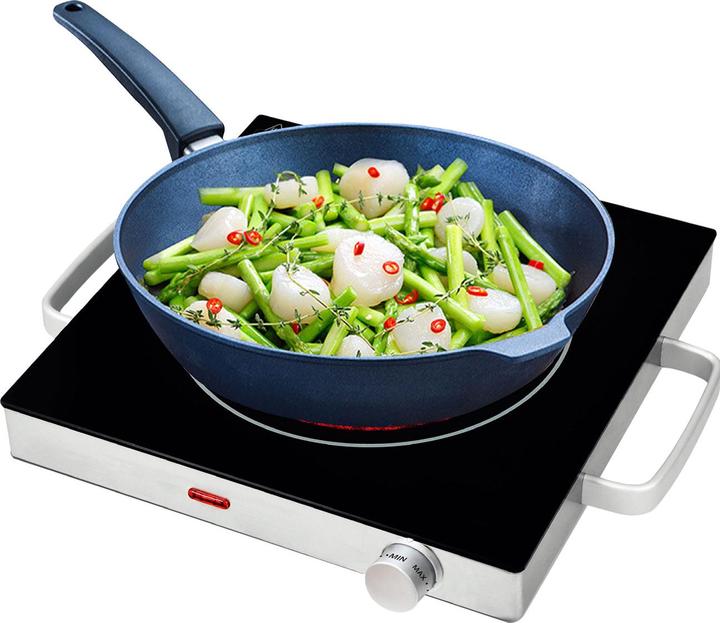Casativo Mobile Glaskeramik-Kochplatte mit Infrarot-Wärme, Ø 20 cm, 2.000 Watt
