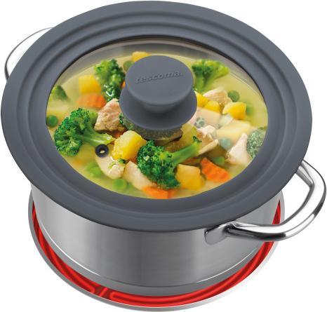 Image du produit Tescoma Unicover Couvercle Ø 16, 18, 20 cm Gris (21 cm, Matières plastiques, Métal)