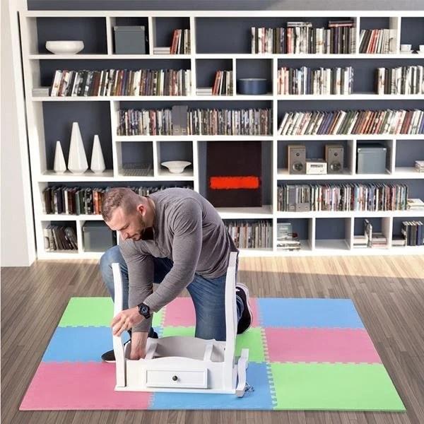 Image du produit One Sudedamas kilimėlis treniruotėms Fitness MP10 žalias-mėlynas-raudonas, 60x60x1.0cm (9 dalių) (10 mm)