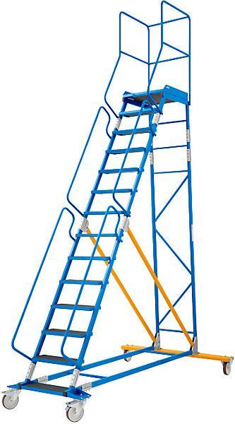 Image du produit eurokraft pro Échelle mobile à plate-forme PREMIUM (Échelle à plate-forme, 264.50 cm)