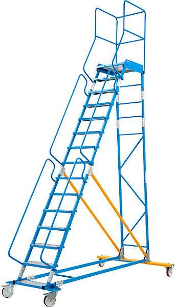 Immagine prodotto eurokraft pro Scala a piattaforma mobile PREMIUM (Scala a pioli, 146 cm)