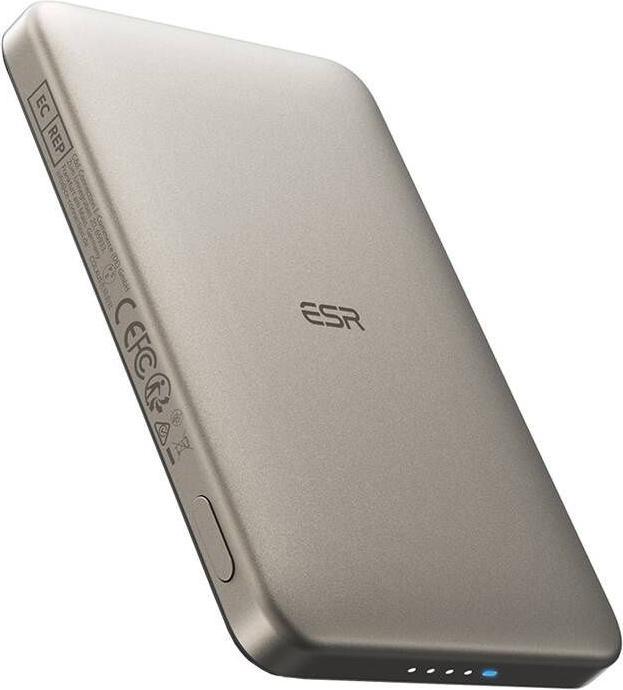 ESR Qi2 MagSlim 5000 mAh magnetic powerbank (sand) (5000 mAh, 15 W, 15 Wh)