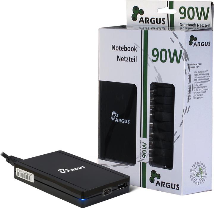 Image du produit Intertech Argus USN90-UCB adaptateur universel pour ordinateur portable avec port USB ajustant (90 W)