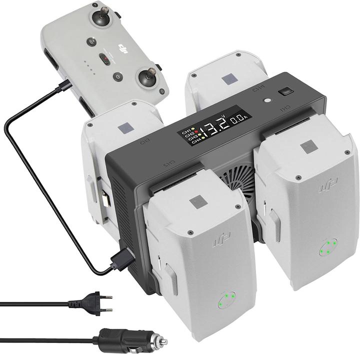 Lyongtech 5 in 1 Akkuladegeraet für Drohne (Drohnen Ladegerät, DJI Mavic Air 2 S, DJI Air 2S)