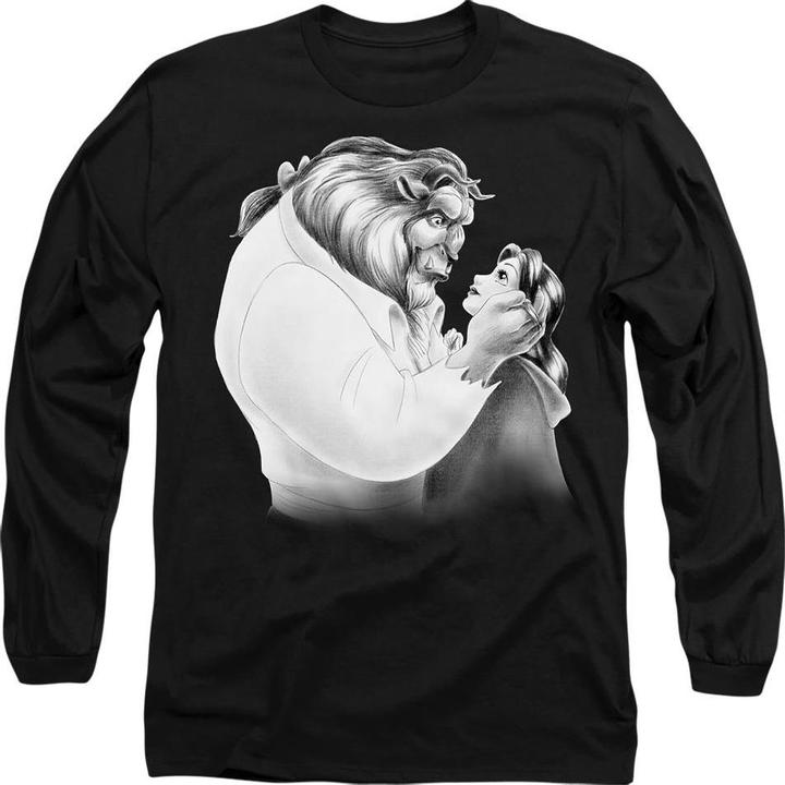 Actual product image Beauty And The Beast Unisex Adult Sketch T-Shirt (M)