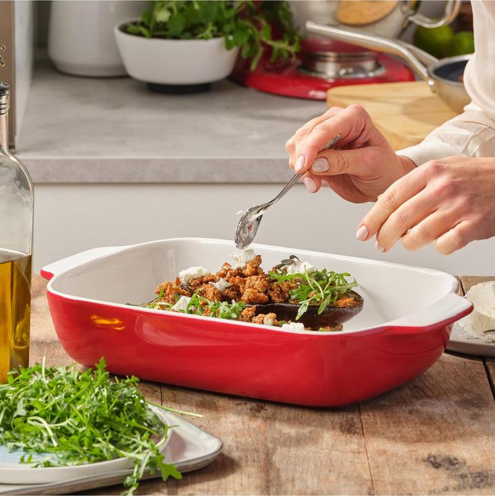 Produktbild KitchenAid overschaal met bamboe deksel - large - keizer rood