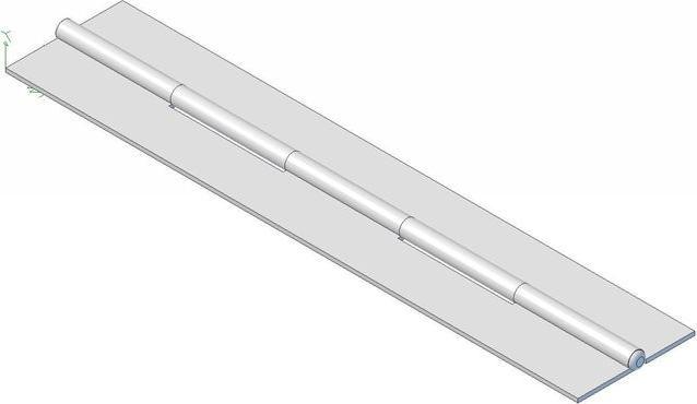 Produktbild Stangenscharnier Stahl roh Dorn Messing ungelocht 2 m
