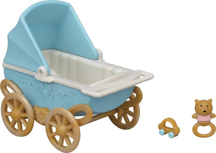 Produktbild Sylvanian Families Chocolate Rabbit Twin Babies & Pram