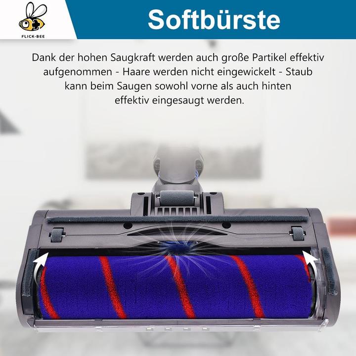 Produktbild Flickbee Compatible soft roller brush for Dyson V7, V8, V10, V11 replaces 966489