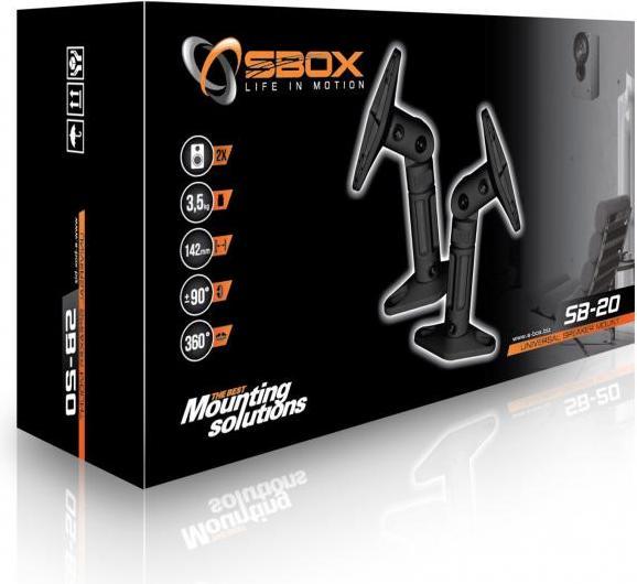 Image du produit Sbox SB-20 (1 paire, Installation murale, Inclinable, Rotatif)