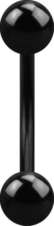 Actual product image Star Piercing Banana black with two balls (Surgical steel 316L)