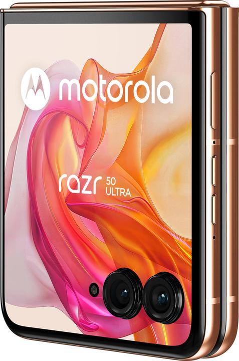 Actual product image Motorola Razr 50 Ultra (512 GB, Peach Fuzz, 6.90", SIM + eSIM, 50 Mpx, 5G)