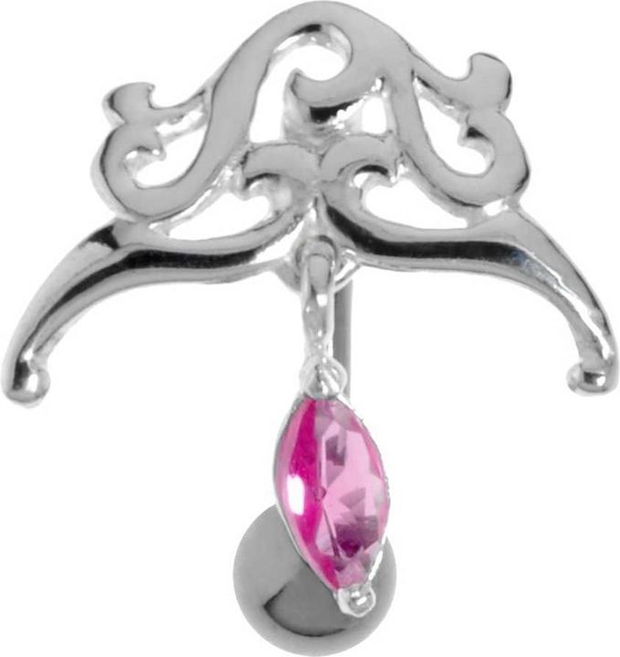 Produktbild Bijouteria Bauchpiercing (Zirkonia, Chirurgenstahl 316L, Silber 925)