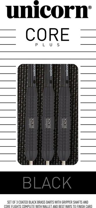 Actual product image Unicorn Core Plus Black Soft Darts (19 g)