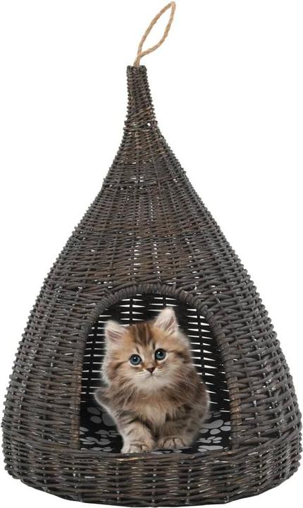 Image du produit VidaXL Franni (60 cm, Gris (panier) + noir et blanc (coussin))
