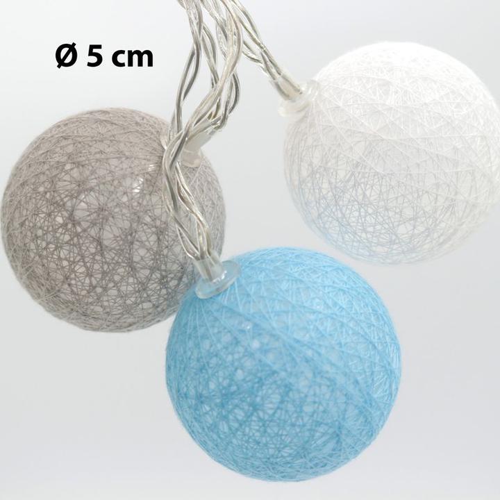 Produktbild Hermex 2.2m LED Lichterkette Ball Leuchtkette Kugel Lichtgirlande Dekoration (2.20 m)