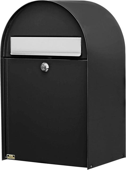 Burg Wächter Briefkasten Stahl verzinkt BxHxT 475/300/222 mm Nordic 680 schwarz mit Öffnungsstopp
