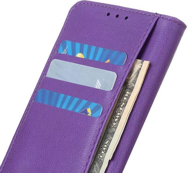 Actual product image MU Classic Litchi Leather Bookcover Series (Motorola Edge)