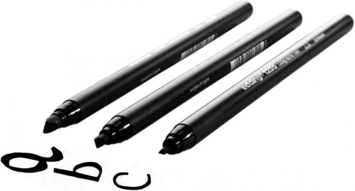 Actual product image Edding 1255 (Black, 6 mm, 3 x)