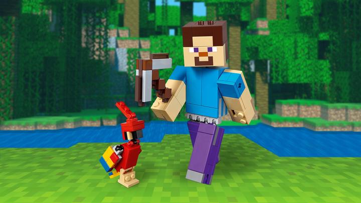Image du produit LEGO Steve avec un perroquet (21148, LEGO Minecraft)