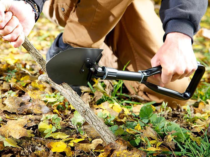 Actual product image Semptec Combi folding spade V2 with saw made of carbon steel