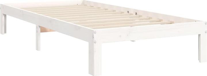 Produktbild VidaXL Massivholzbett mit Kopfteil Weiss 5FT King Size (150 x 200 cm)