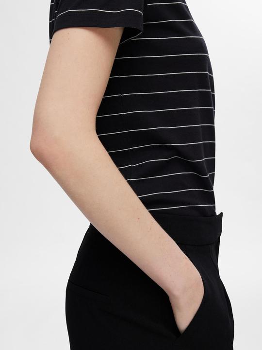 Image du produit Selected Femme T-shirt en coton rayé (XS)