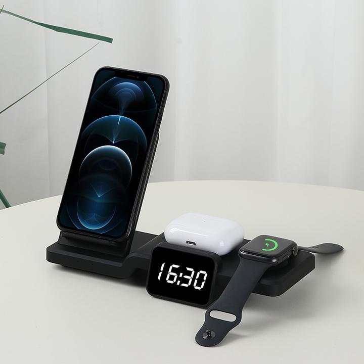 Immagine prodotto Apfelkiste Stazione di ricarica rapida Qi Apple Watch / Smartphone / AirPods (15 W)