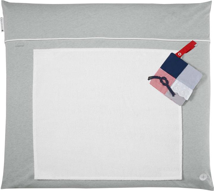 Produktbild nordic coast company Wickelauflage Stoff mit abnehmbarem Frotteehandtuch (70 x 80 cm)
