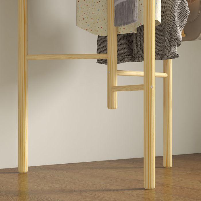 Produktbild Swisshandel24 Kleiderständer, platzsparend, 5 kg Belastung, 62x52,5x160cm, Natur