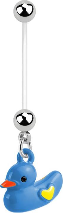 Immagine prodotto Star Piercing Gravidanza di banane con blu anatra (senza ottone, Bioflex, Acciaio chirurgico 316L)